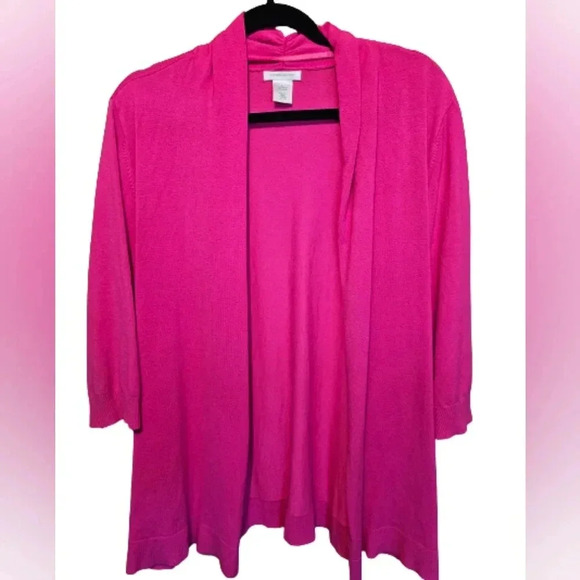 Laura Ashley Pink Cardigan 3/4 Sleeve - Picture 1 of 6